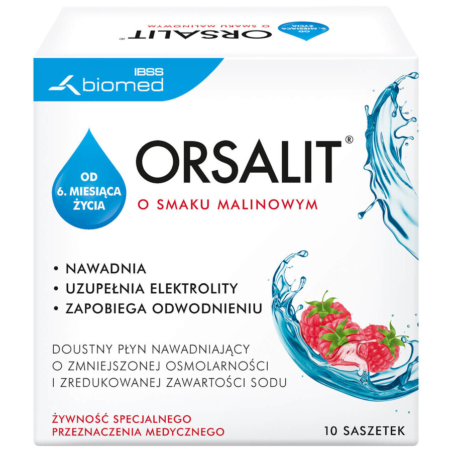 Orsalit, frambozensmaak, 4,87 g x 10 sachets VERWIJDERDE VERPAKKING