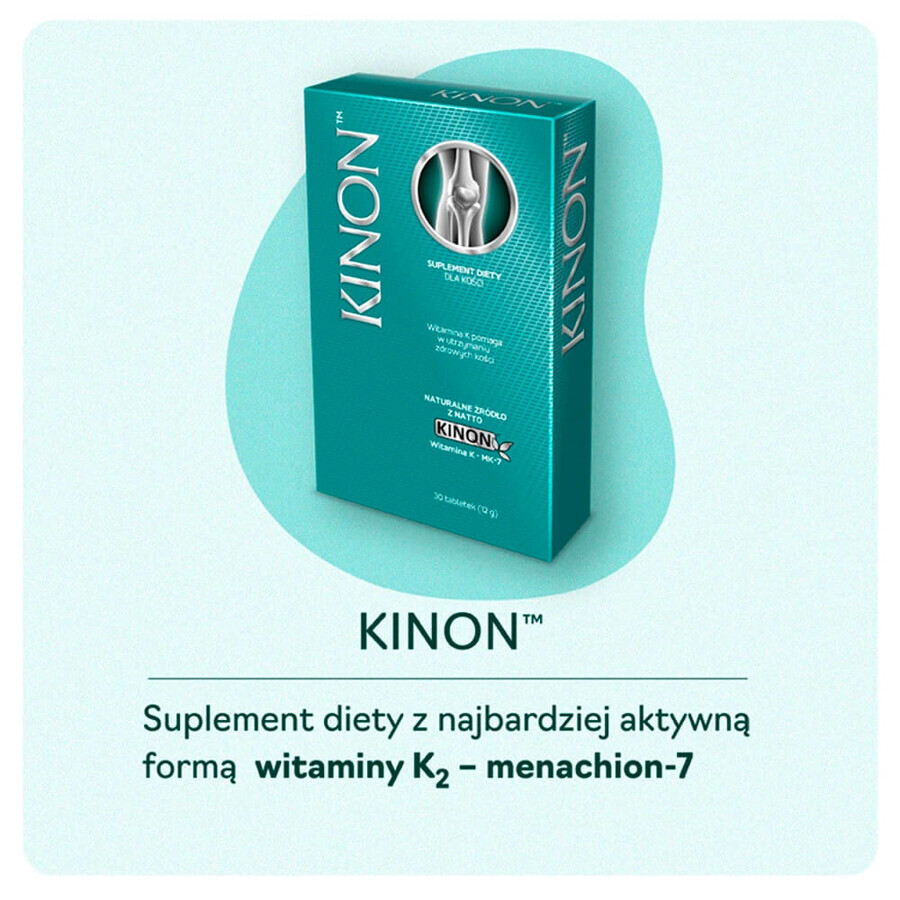 Kinon, vitamine K2-MK7 uit natto 75 μg, 30 tabletten KORTE SLUITING