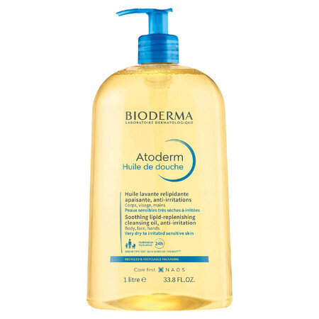 Bioderma Atoderm Huile de Douche, hydraterende bad- en doucheolie, vanaf 1 levensdag, 1 l VERMINDERD PAKKET