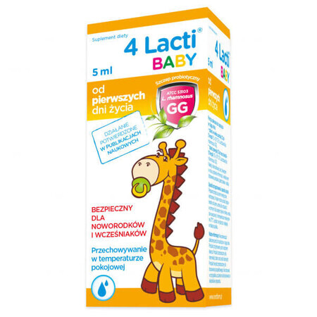 4 Lacti Baby vanaf de eerste levensdagen, druppels, 5 ml VERONTREINIGDE VERPAKKING