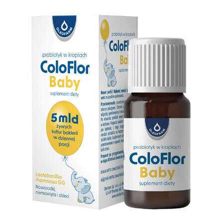 ColoFlor Baby, orale druppels voor zuigelingen en kinderen vanaf de geboorte, 5 ml KORT GEBRUIK