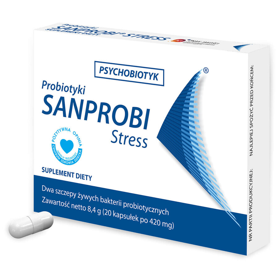 Sanprobi Stress Psychobiotic, 20 capsules VERWIJDERDE VERPAKKING