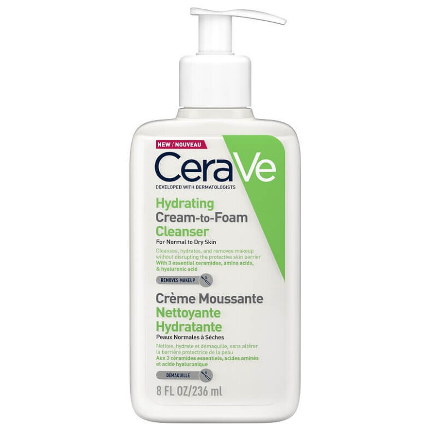Crème nettoyante moussante et hydratante, 236 ml, CeraVe Évaluations