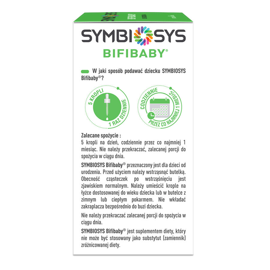 Symbiosys Bifibaby vanaf de geboorte, druppels, 8 ml VERONTREINIGDE VERPAKKING