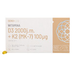 SEMA Lab Vitamine D3 2000 IE + K2 (MK-7) 100 µg, 60 capsules KORT GEBRUIK