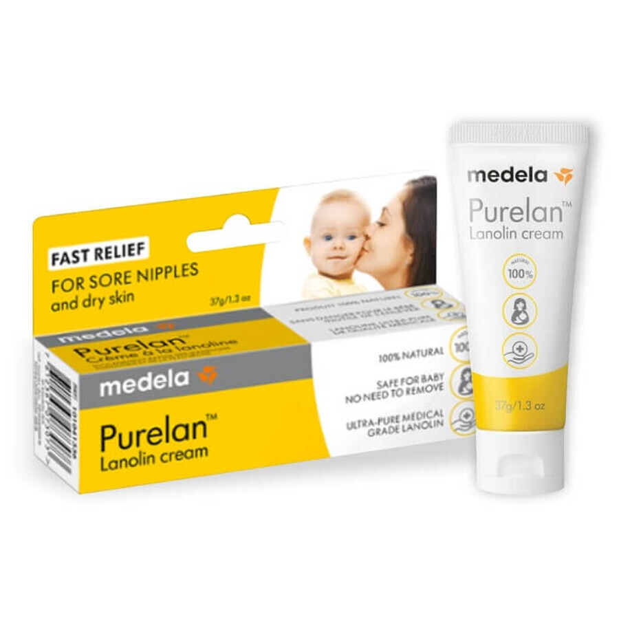 Purelan ultra-gezuiverde lanoline crème, 37 g, Medela