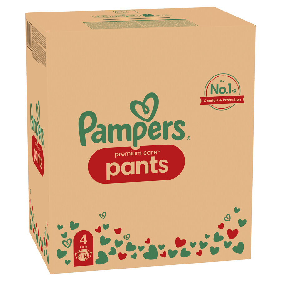 Pampers Premium Care Pants, Windeln, Größe 4, 9-15 kg, 114 Stück UNGEPRÜFTE VERPACKUNG