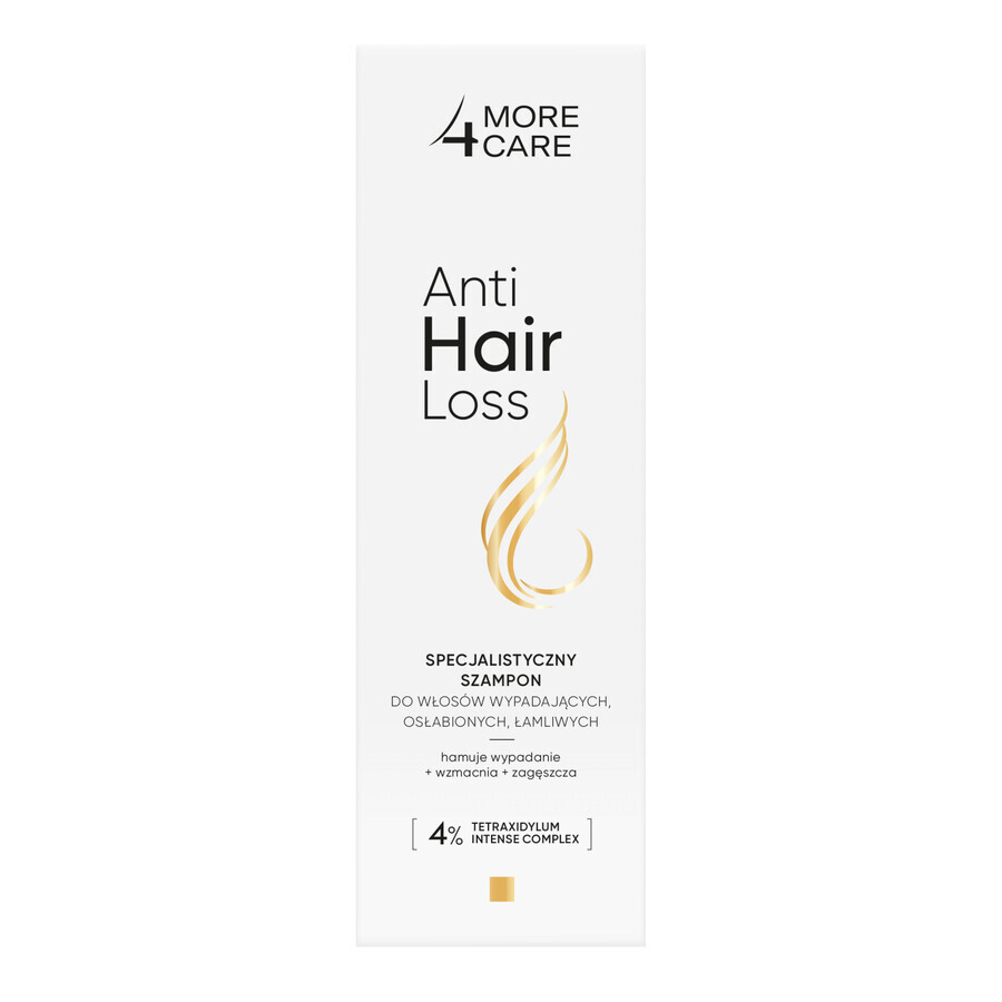 More 4 Care Anti Hair Loss, speciale shampoo voor vallend, verzwakt, breekbaar haar, 200 ml