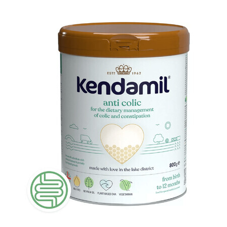 Kendamil Anti Cólico, alimento para una dieta controlada para cólicos o estreñimiento, desde el nacimiento, 800 g