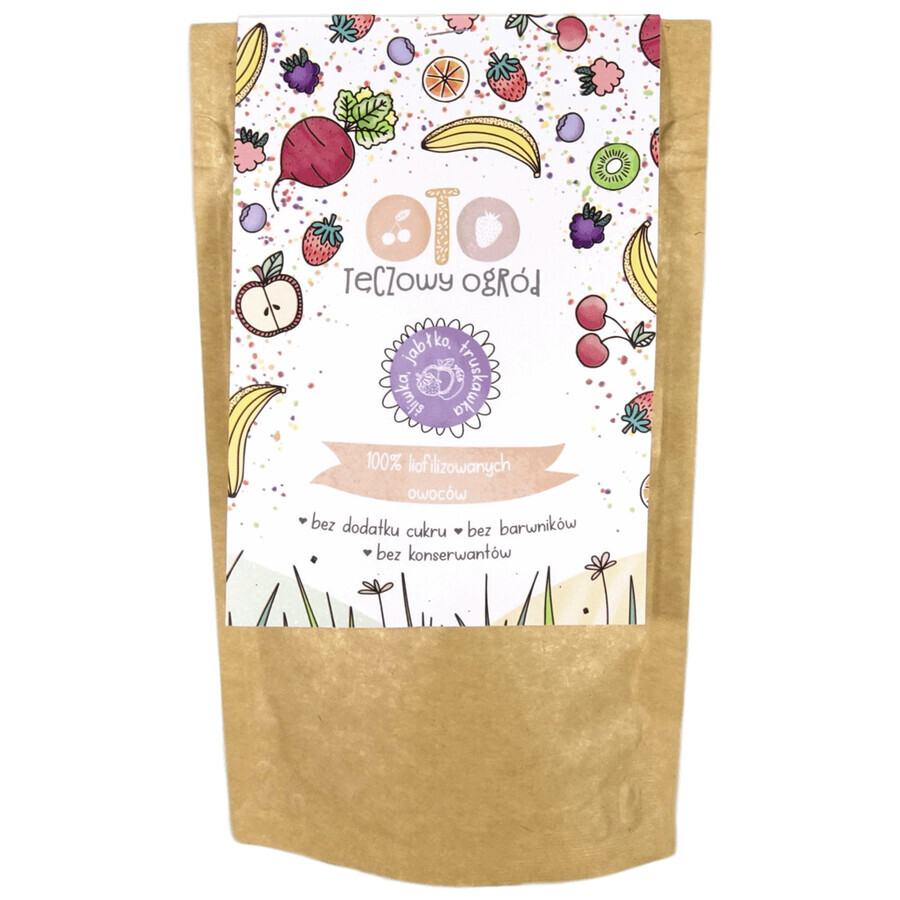 OtoLandia OTO Rainbow Garden Prune, pomme, fraise poudre lyophilisée, 40 g