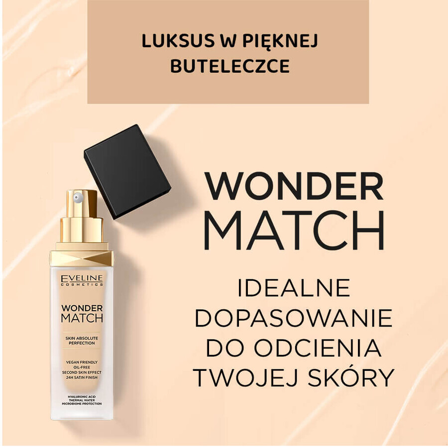 Eveline Cosmetics Wonder Match, luxe matchende foundation, Nr. 45 Honey, 30 ml