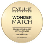 Eveline Cosmetics Wonder Match, pudră de fixare cu praf de ametist, 6 g