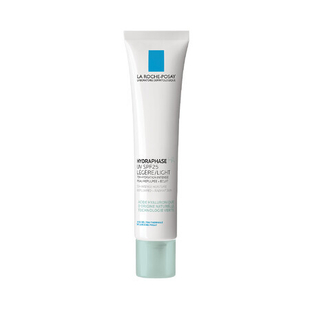 La Roche-Posay Hydraphase HA UV, cremă hidratantă intensivă ușoară cu filtru UV, SPF 25, 40 ml