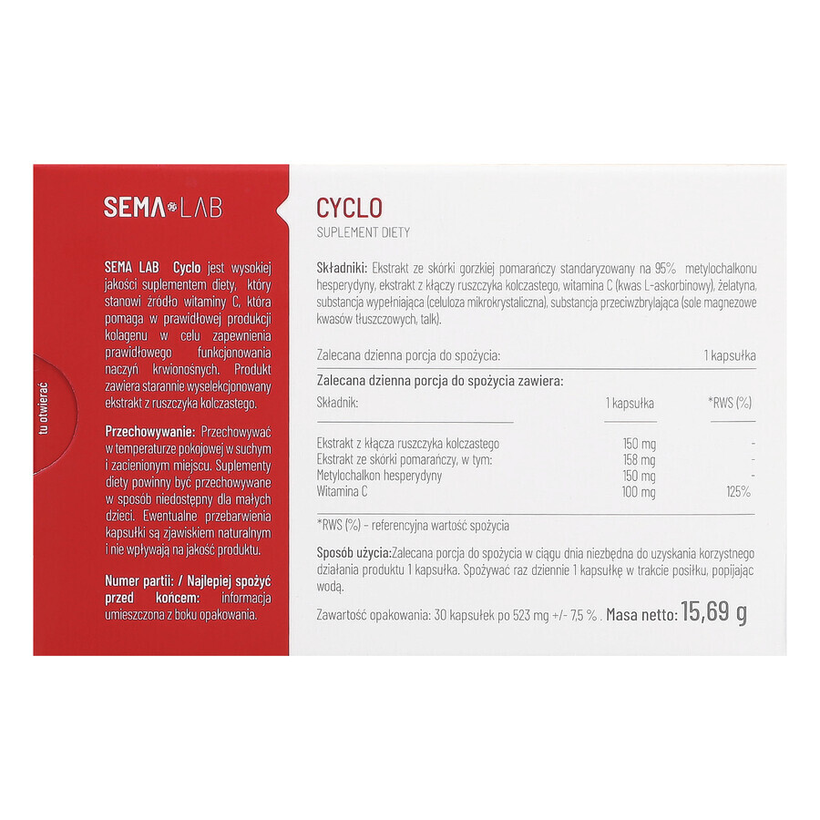 SEMA Lab Cyclo, 30 capsules