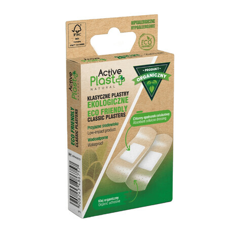 ActivePlast Natural, organic plasters, 20 pieces