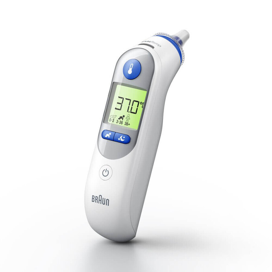 Braun ThermoScan 7+ IRT6525, oorthermometer met leeftijdprecisie en nachtmodus