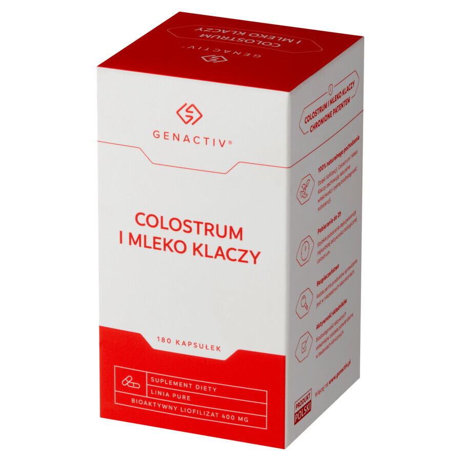 Genactiv Colostrum en paardenmelk, 180 capsules