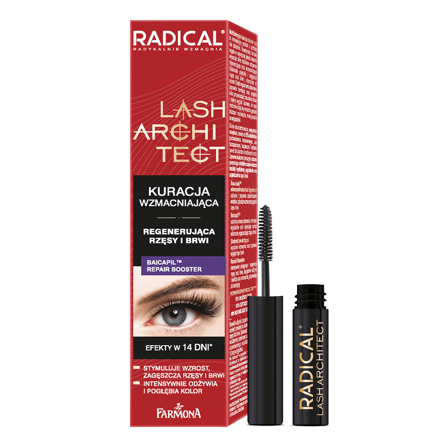 Farmona Radical Lash Architect, Versterkende, regenererende behandeling voor wimpers en wenkbrauwen, 5 ml