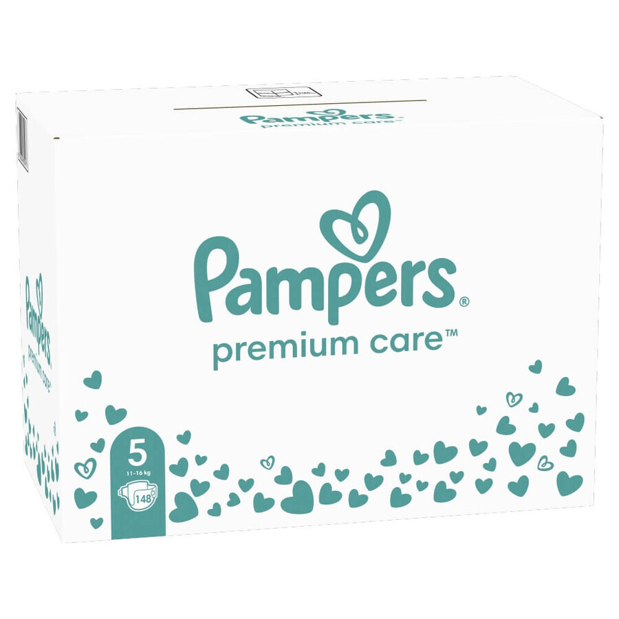 Pampers Premium Care, Windeln, Größe 5, 11-16 kg, 148 Stück