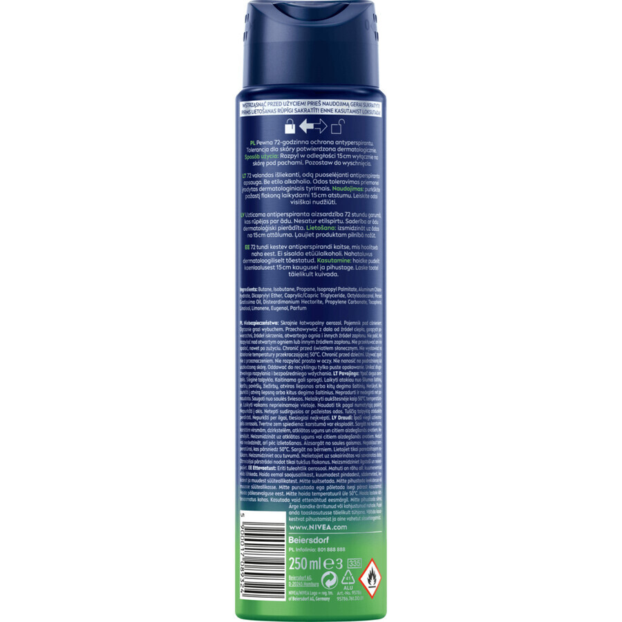 Nivea Men Fresh Sensation, spray antiperspirant pentru bărbați, 250 ml