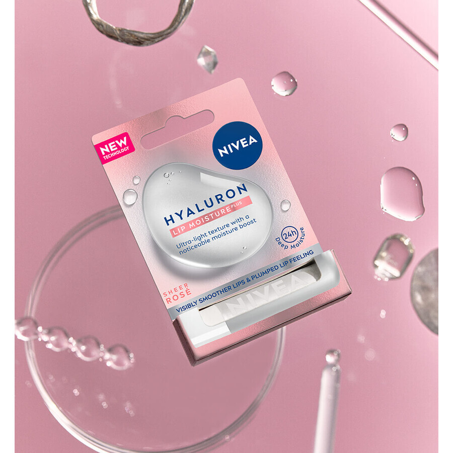 Nivea Hyaluron, Lippenbalsem, Schone Roos, 5.2 g