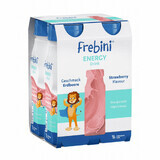 Frebini Energy Drink, voedingspreparaat voor kinderen van 1-12 jaar, aardbeiensmaak, 4 x 200 ml