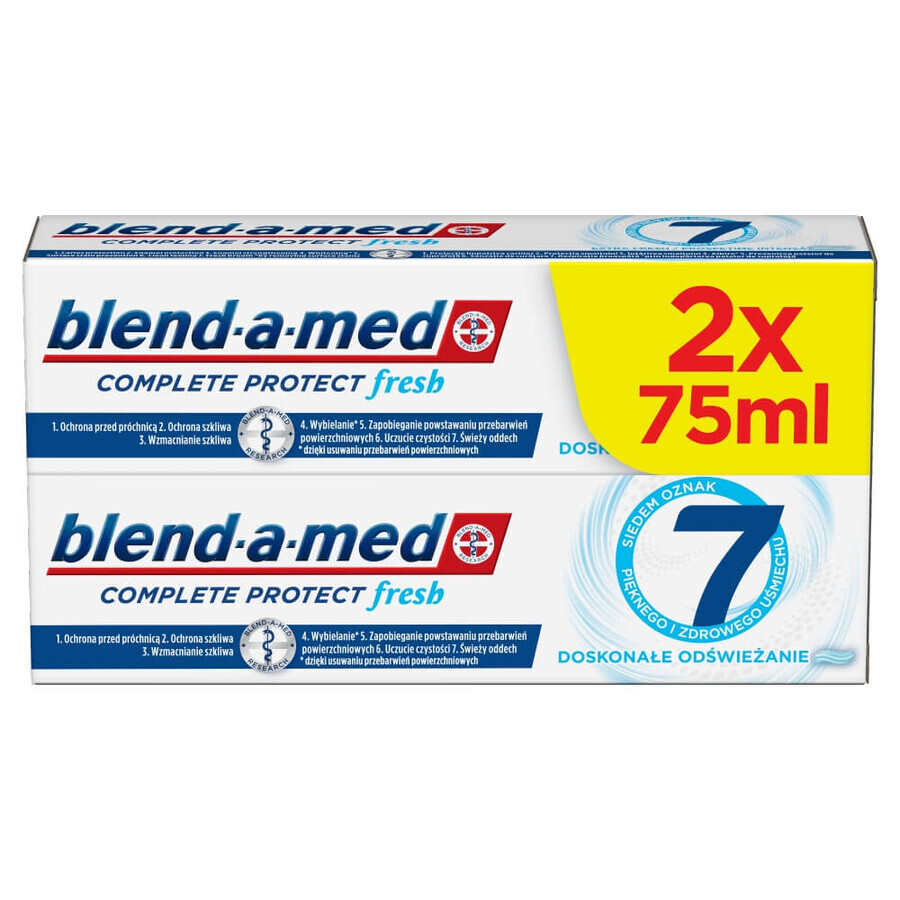 Blend-a-med Complete Protect 7, Tandpasta, Extra Fris, 2 x 75 ml