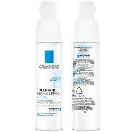 La Roche-Posay Toleriane Dermallergo Crema Hidratante, Calmante y Reparadora, 40 ml