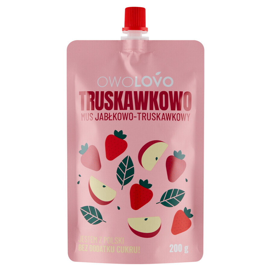 Mousse de fresa y manzana Owolovo en tubo, 200 g