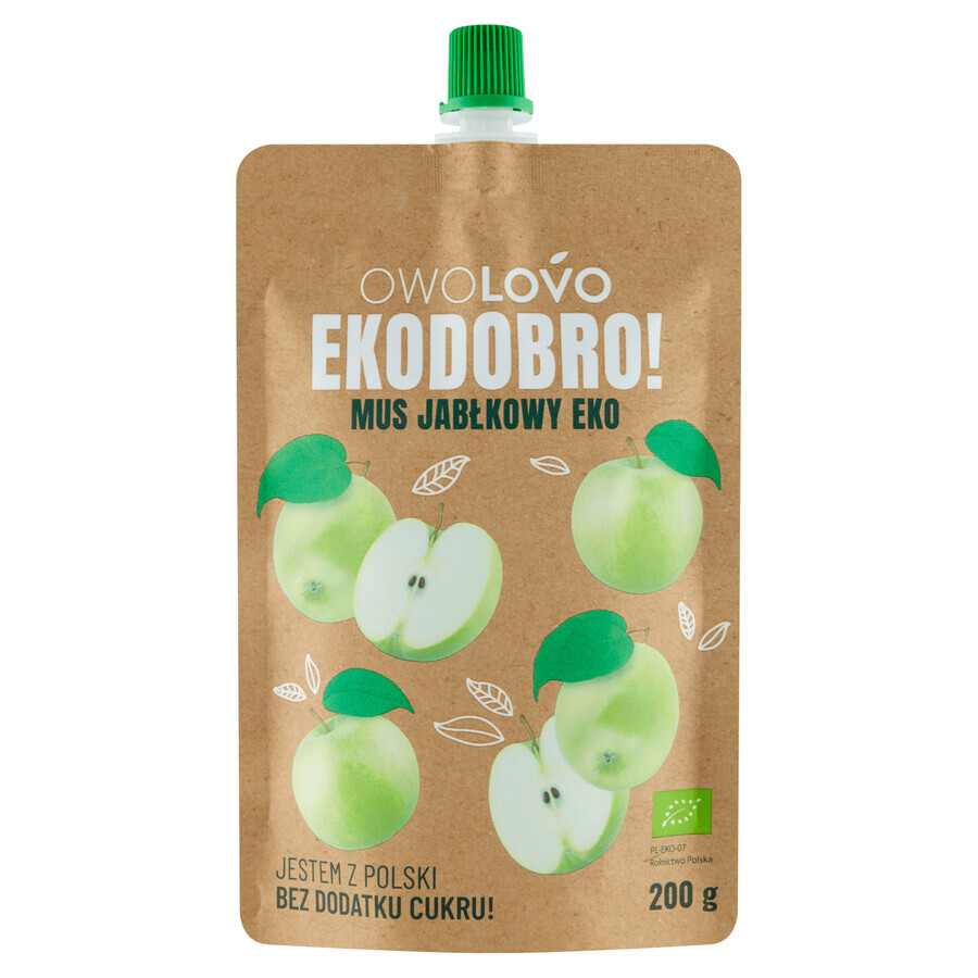 ¡Owolovo Ekodobro! Eko mousse de manzana en tubo, 200 g