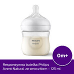 Avent Natural Response, fles met responsieve speen, flow 2, SCY900/01, vanaf de geboorte, 125 ml 