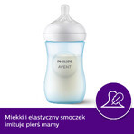 Avent Natural Response, biberon con tettarella reattiva, blu, flusso 3, SCY903/21, dopo 1 mese, 260 ml