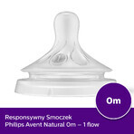 Avent Natural Response, responsieve flessenspeen, flow 1, SCY961/02, vanaf de geboorte, 2 stuks