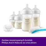 Avent Natural Response, set van 4 responsieve flessen + reinigingsborstel + ultrazachte fopspeen, SCD838/11