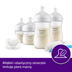 Avent Natural Response, set van 4 responsieve flessen + reinigingsborstel + ultrazachte fopspeen, SCD838/11