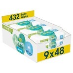 Pampers Harmonie Aqua, vochtige doekjes, 9 x 48 stuks