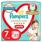 Pampers Premium Care Pants, diapers size 7, 17+ kg, 27 pcs