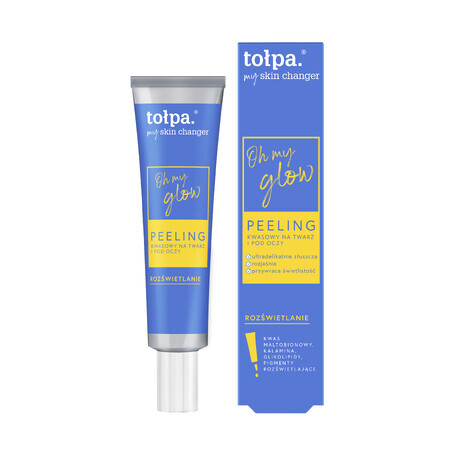 Tolpa My Skin Changer Oh My Glow, peeling acide pour le visage et les yeux, 40 ml