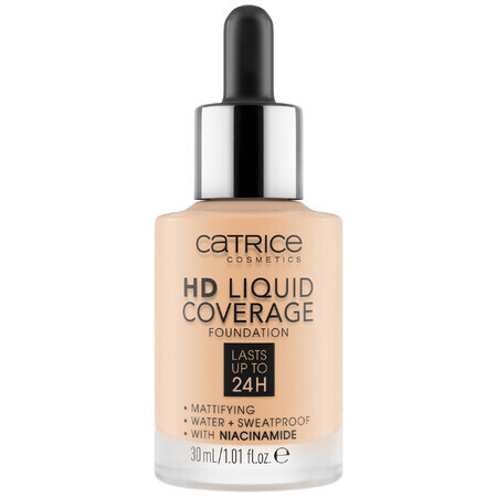 Catrice HD Liquid Coverage Foundation 24H, liquid foundation, 005 Ivory Beige, 30 ml