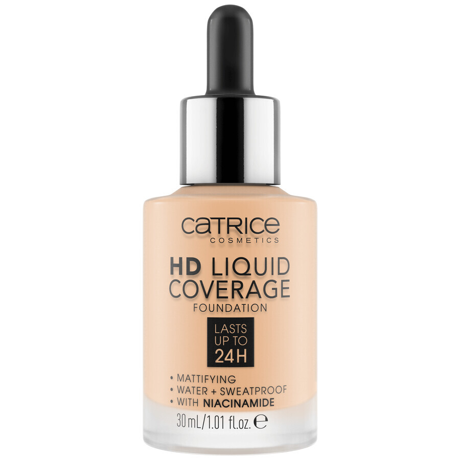 Catrice HD Liquid Coverage Foundation 24H, liquid foundation, 005 Ivory Beige, 30 ml