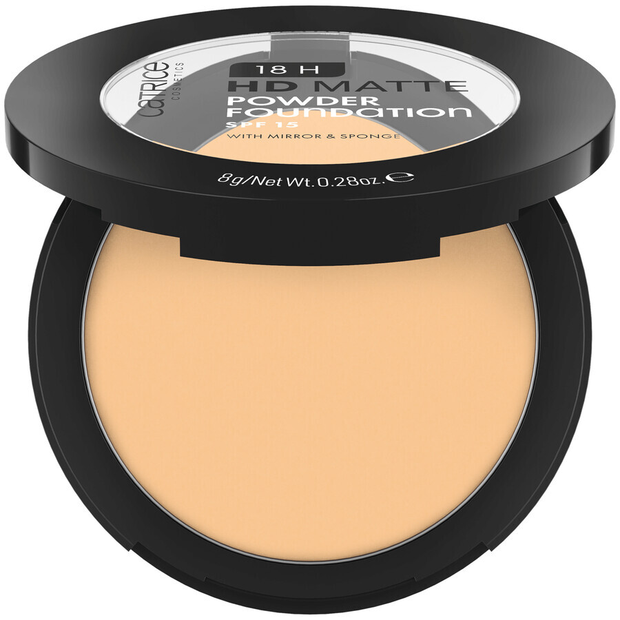 Catrice 18H HD Matte Powder Foundation, mattifying powder foundation, no. 030W, SPF 15, 8 g