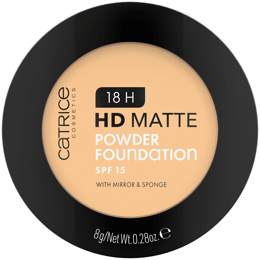 Catrice 18H HD Matte Powder Foundation, mattifying powder foundation, no. 030W, SPF 15, 8 g