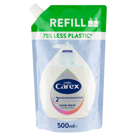 Carex Moisture Plus, jabón líquido antibacteriano, recambio, 500 ml