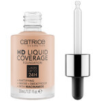 Catrice HD Liquid Coverage Foundation 24H, fond de teint liquide, 020 Rose Beige, 30 ml