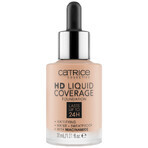 Catrice HD Liquid Coverage Foundation 24H, fond de teint liquide, 020 Rose Beige, 30 ml