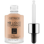 Catrice HD Liquid Coverage Foundation 24H, foundation with liquid coverage, 040 Warm Beige, 30 ml