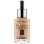 Catrice HD Liquid Coverage Foundation 24H, foundation with liquid coverage, 040 Warm Beige, 30 ml