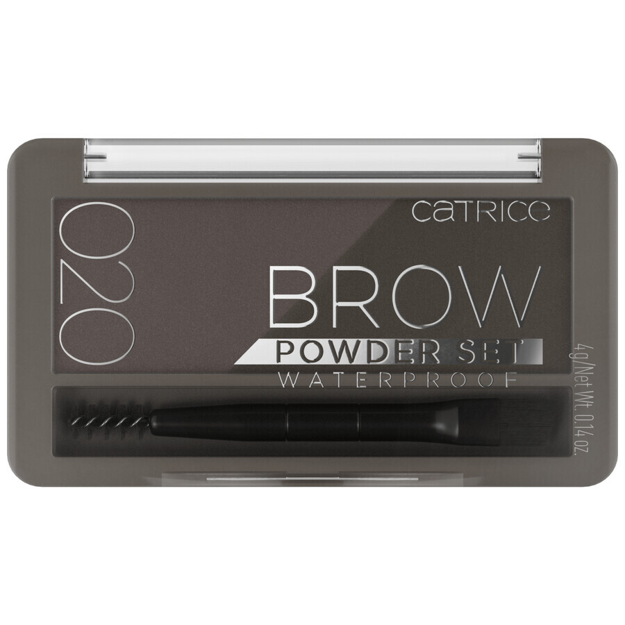 Catrice Brow Powder Set Waterproof, eyebrow set, no. 20 Ash Brown, 4g