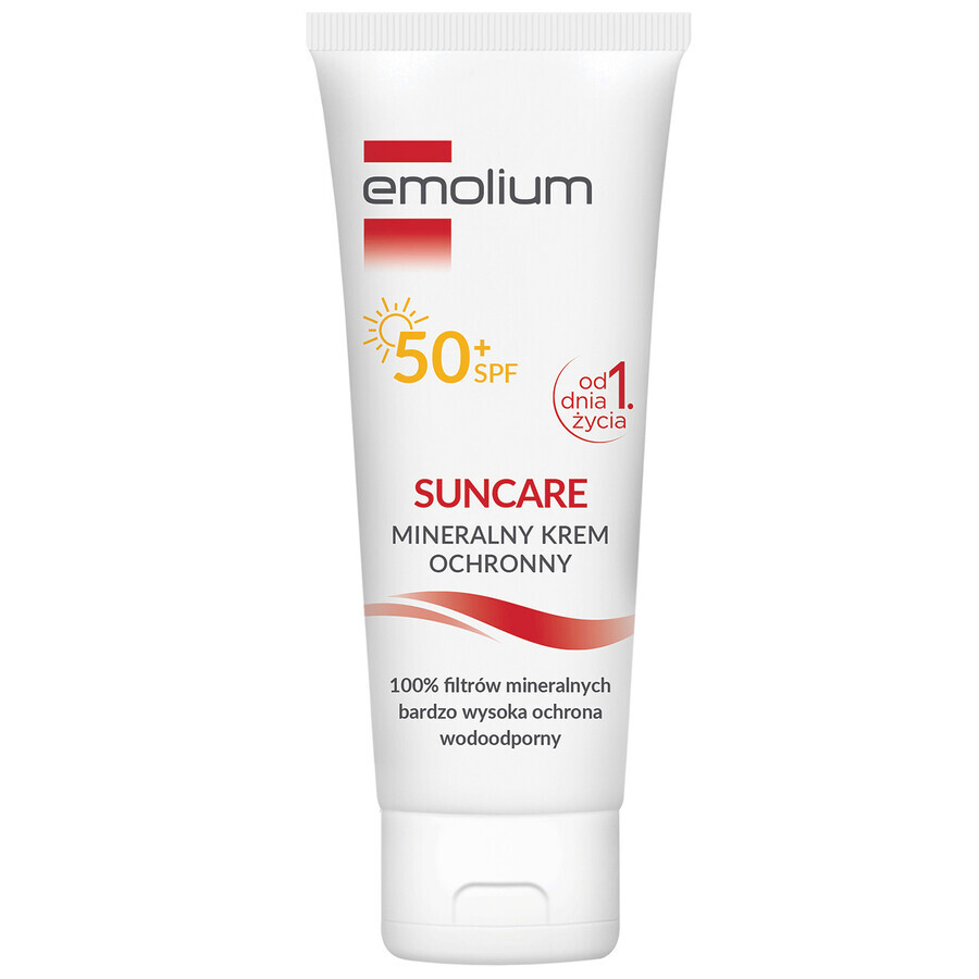 Emolium Suncare Set, mineral protection cream for children from the first day and adults, SPF 50+, 2 x 50 ml + free beach ball