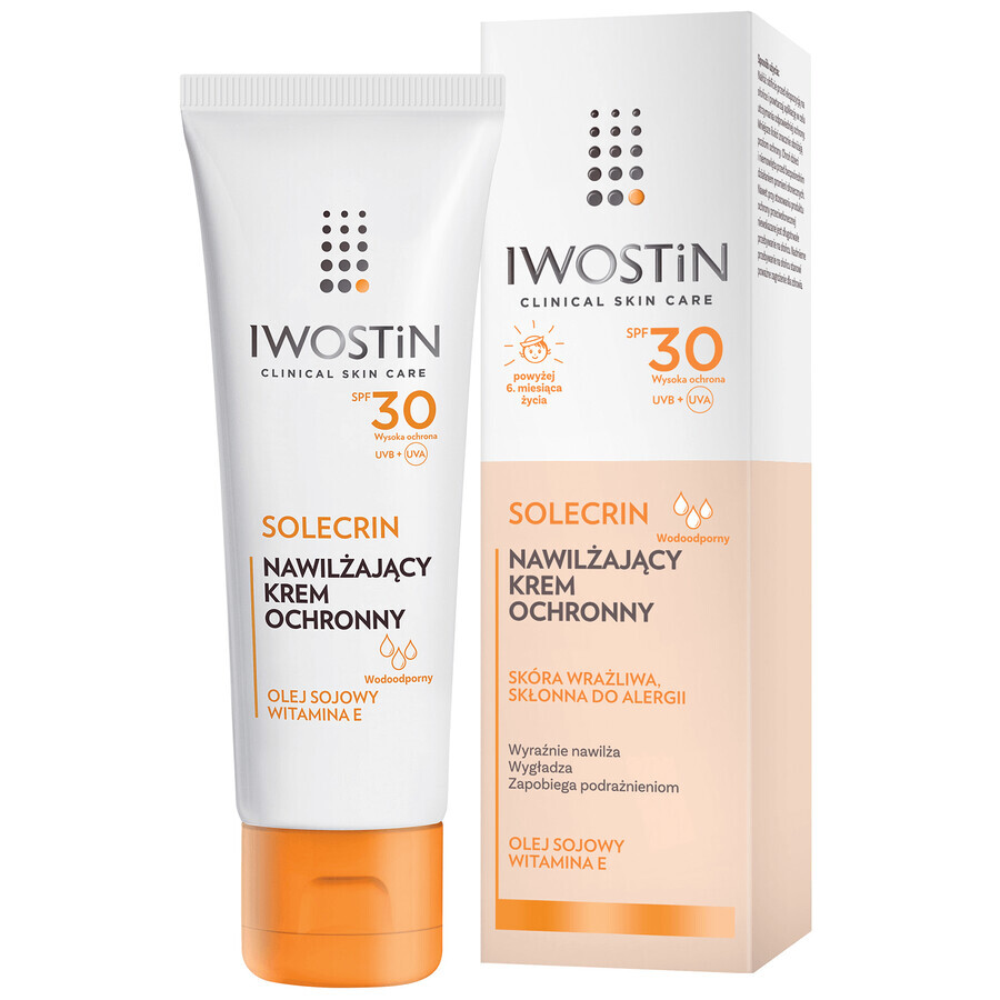 Iwostin Solecrin Set, Protective Moisturizer for Children Over 6 Months, SPF 30, 2 x 50ml + Free Beach Ball